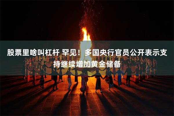 股票里啥叫杠杆 罕见！多国央行官员公开表示支持继续增加黄金储备