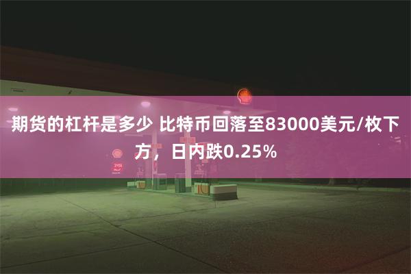 期货的杠杆是多少 比特币回落至83000美元/枚下方，日内跌0.25%