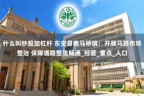 什么叫炒股加杠杆 东安县鹿马桥镇：开展马路市场整治 保障道路整洁畅通_经营_重点_人口