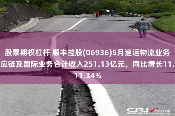 股票期权杠杆 顺丰控股(06936)5月速运物流业务、供应链及国际业务合计收入251.13亿元，同比增长11.34%